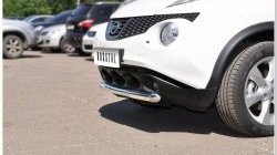 15 799 р. Одинарная защита переднего бампера SLITKOFF диаметром 63 мм Nissan Juke 1 YF15 дорестайлинг (2010-2014)  с доставкой в г. Владивосток. Увеличить фотографию 5