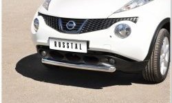 15 799 р. Одинарная защита переднего бампера SLITKOFF диаметром 63 мм Nissan Juke 1 YF15 дорестайлинг (2010-2014)  с доставкой в г. Владивосток. Увеличить фотографию 8