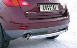 Защита заднего бампера (Ø63 мм, нержавейка) SLITKOFF Nissan (Нисан) Murano (Мурано)  2 Z51 (2008-2011) 2 Z51 дорестайлинг