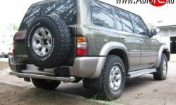 16 899 р. Защита заднего бампера (Ø76 мм, нержавейка) SLITKOFF Nissan Patrol 5 Y61 дорестайлинг (1997-2001)  с доставкой в г. Владивосток. Увеличить фотографию 2