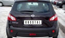 18 299 р. Защита заднего бампера (Ø63 и 42 мм, нержавейка) SLITKOFF Nissan Qashqai 1 J10 рестайлинг (2010-2013) (полированная нержавейка)  с доставкой в г. Владивосток. Увеличить фотографию 2