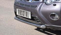 9 699 р. Одинарная защита переднего бампера Russtal диаметром 63 мм Nissan X-trail 2 T31 рестайлинг (2010-2015)  с доставкой в г. Владивосток. Увеличить фотографию 2