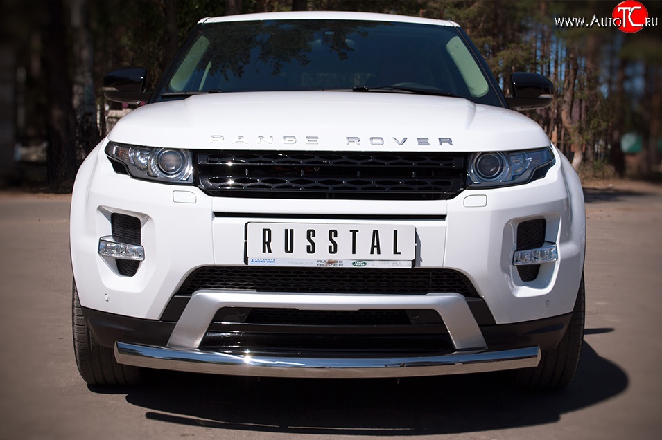 16 799 р. Одинарная защита переднего бампера SLITKOFF диаметром 76 мм (Dynamic)  Land Rover Range Rover Evoque  1 L538 (2011-2015) дорестайлинг 3 дв., дорестайлинг 5 дв.  с доставкой в г. Владивосток