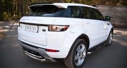 20 749 р. Защита заднего бампера (DYNAMIC, Ø76 и 42 мм, нержавейка) SLITKOFF Land Rover Range Rover Evoque 1 L538 рестайлинг 5 дв. (2015-2018)  с доставкой в г. Владивосток. Увеличить фотографию 2