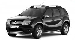 23 999 р. Порожки для ног из трубы Ø51 с алюминиевой площадкой Petroil Tuning  Renault Duster  HS (2010-2021) дорестайлинг, рестайлинг (Нержавеющая полированная сталь)  с доставкой в г. Владивосток. Увеличить фотографию 5