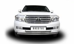 35 949 р. Тройная защита переднего бампера SLITKOFF из труб диаметром по 63 мм  Toyota Land Cruiser  200 (2007-2012) дорестайлинг  с доставкой в г. Владивосток. Увеличить фотографию 3