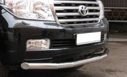 Одинарная защита переднего бампера SLITKOFF диаметром 76 мм Toyota Land Cruiser 200 дорестайлинг (2007-2012)