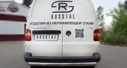 16 599 р. Защита заднего бампера (Ø76 мм, нержавейка) SLITKOFF  Volkswagen Transporter  T5 (2003-2009) дорестайлинг  с доставкой в г. Владивосток. Увеличить фотографию 4