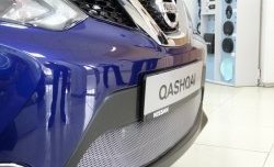 1 539 р. Сетка на бампер Russtal (хром) Nissan Qashqai 2 J11 рестайлинг (2017-2022)  с доставкой в г. Владивосток. Увеличить фотографию 2