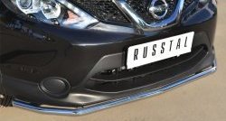 14 999 р. Одинарная защита переднего бампера диаметром 42 мм SLITKOFF  Nissan Qashqai  2 (2013-2019) J11 дорестайлинг  с доставкой в г. Владивосток. Увеличить фотографию 2