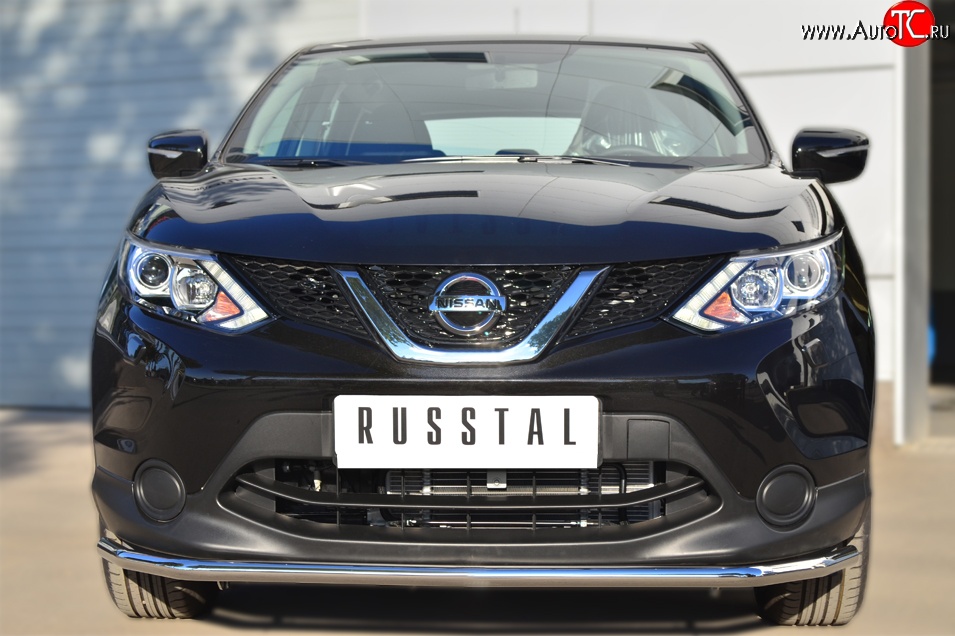 14 999 р. Одинарная защита переднего бампера диаметром 42 мм SLITKOFF  Nissan Qashqai  2 (2013-2019) J11 дорестайлинг  с доставкой в г. Владивосток