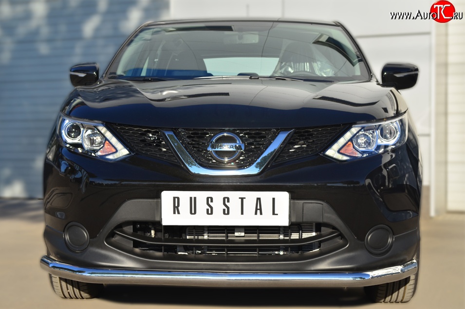 14 549 р. Одинарная защита переднего бампера диаметром 63 мм SLITKOFF  Nissan Qashqai  2 (2013-2019) J11 дорестайлинг  с доставкой в г. Владивосток