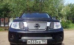 1 539 р. Нижняя сетка на бампер Russtal (хром) Nissan Pathfinder R51 рестайлинг (2009-2014)  с доставкой в г. Владивосток. Увеличить фотографию 3