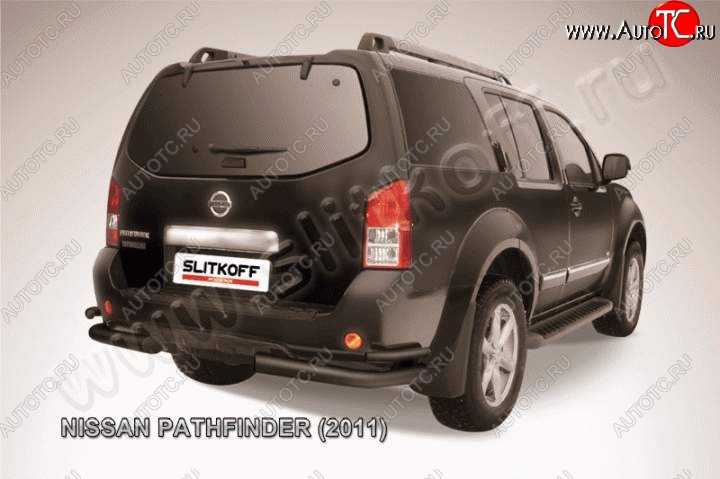 10 999 р. Уголки d76+d42 двойные Nissan Pathfinder R51 рестайлинг (2009-2014) (Цвет: серебристый)  с доставкой в г. Владивосток