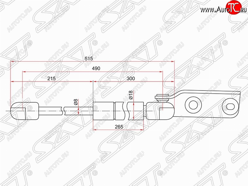 999 р. Правый газовый упор крышки багажника SAT Nissan AD Y11 (1999-2008)  с доставкой в г. Владивосток