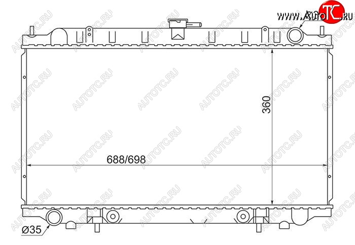 6 299 р. Радиатор двигателя (пластинчатый, МКПП/АКПП) SAT Nissan Wingroad 2 Y11 дорестайлинг универсал (1999-2001)  с доставкой в г. Владивосток