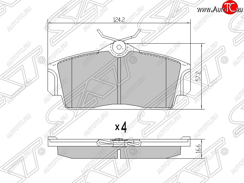 1 199 р. Колодки тормозные SAT (передние)  Nissan Almera  N16 - Bluebird Sylphy  седан  с доставкой в г. Владивосток