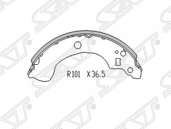 Колодки тормозные SAT (задние) Nissan Primera седан P11 дорестайлинг (1995-2000)