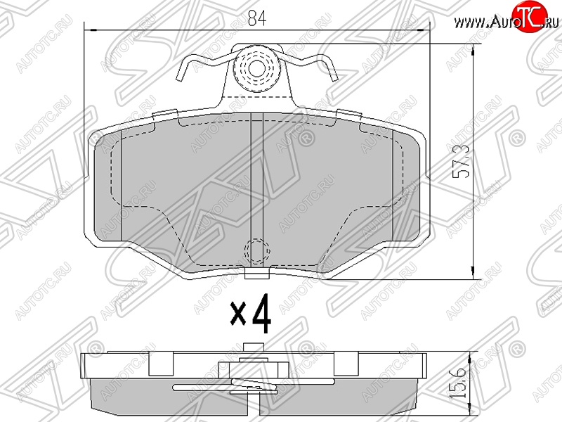 779 р. Колодки тормозные SAT (задние) Nissan Almera N16 седан дорестайлинг (2000-2003)  с доставкой в г. Владивосток