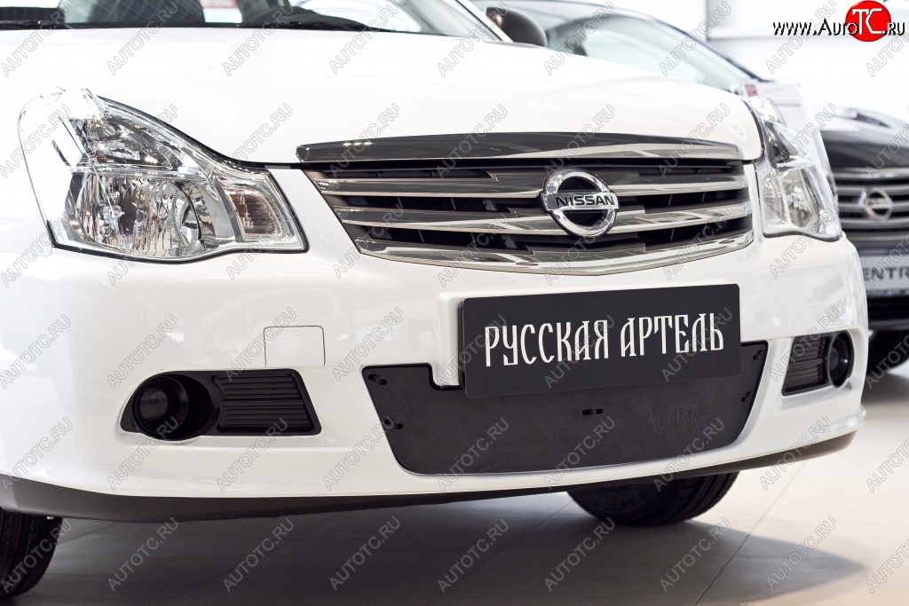 999 р. Зимняя заглушка решетки переднего бампера РА  Nissan Almera  G15 (2012-2019) седан  с доставкой в г. Владивосток