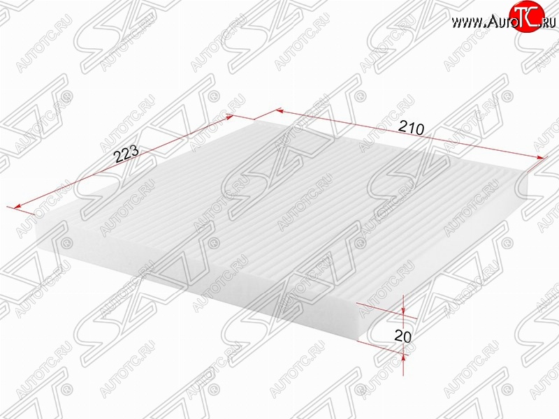 349 р. Фильтр салонный SAT (223х210х20 mm)  Nissan Almera  G15 - Note  2  с доставкой в г. Владивосток