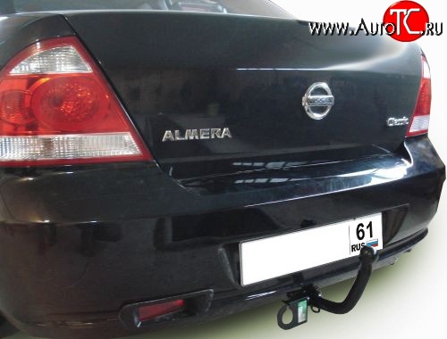 6 849 р. Фаркоп Лидер Плюс Nissan Almera Classic седан B10 (2006-2013) (Без электропакета)  с доставкой в г. Владивосток