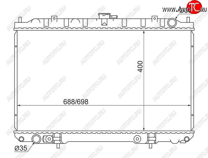 7 949 р. Радиатор двигателя (пластинчатый, МКПП/АКПП) SAT  Nissan Avenir - Tino  с доставкой в г. Владивосток