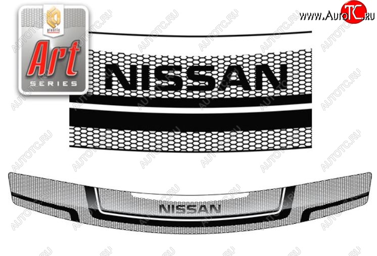 2 369 р. Дефлектор капота CA-Plastiс  Nissan Bassara (1999-2003) (серия Art графит)  с доставкой в г. Владивосток