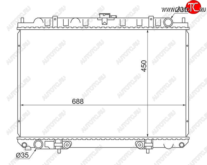 7 749 р. Радиатор двигателя (пластинчатый, МКПП/АКПП) SAT  Nissan Bassara - Serena  2  с доставкой в г. Владивосток