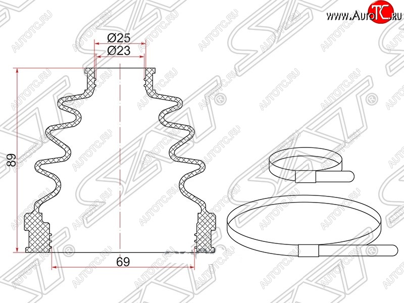 469 р. Пыльник ШРУСа (внутренний) SAT  Nissan Bluebird Sylphy  седан - X-trail  1 T30  с доставкой в г. Владивосток