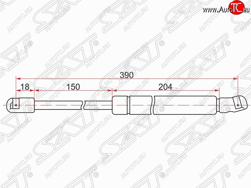 619 р. Газовый упор капота SAT  Nissan Cefiro  A33 - Maxima  A33  с доставкой в г. Владивосток