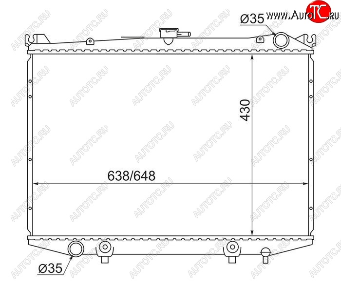 10 549 р. Радиатор двигателя (пластинчатый, DIESEL, МКПП/АКПП) SAT  Nissan Datsun - Terrano2  R20  с доставкой в г. Владивосток