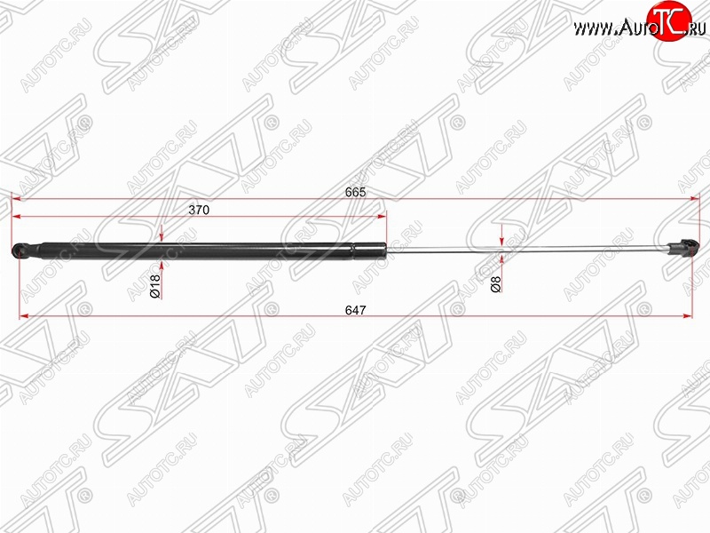 699 р. Газовый упор крышки багажника SAT  Nissan Juke  1 YF15 (2010-2020) дорестайлинг, рестайлинг  с доставкой в г. Владивосток