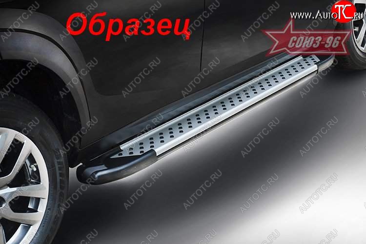 8 189 р. Пороги из алюминиевого профиля 4x2 Souz-96 Nissan Juke 1 YF15 рестайлинг (2014-2020)  с доставкой в г. Владивосток