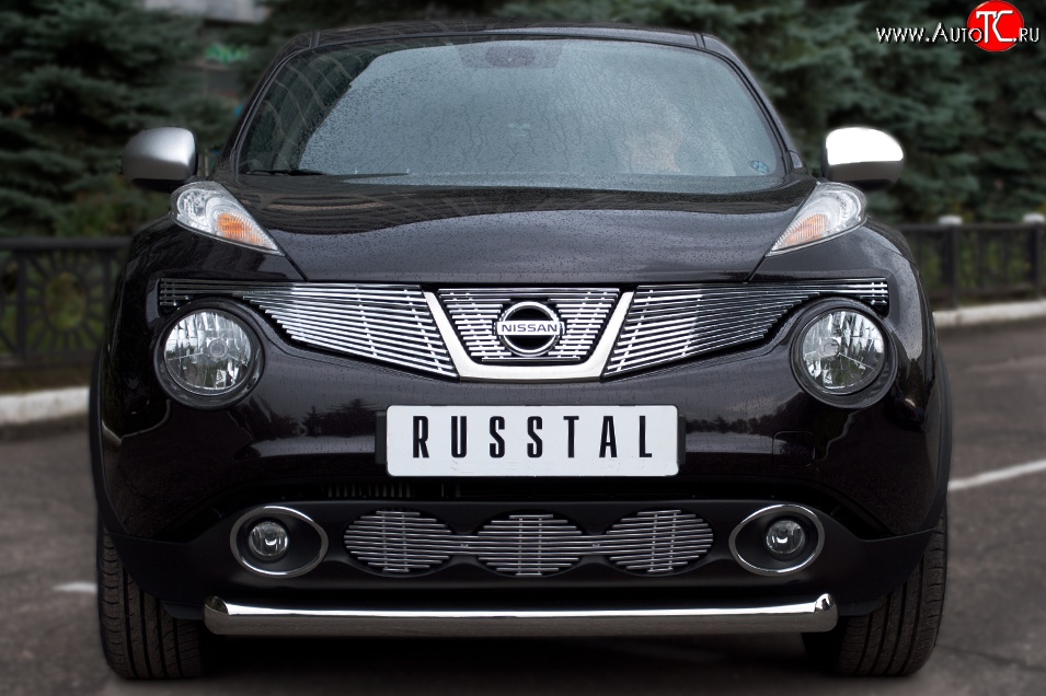 16 799 р. Одинарная защита переднего бампера SLITKOFF диаметром 76 мм (4x4) Nissan Juke 1 YF15 дорестайлинг (2010-2014)  с доставкой в г. Владивосток