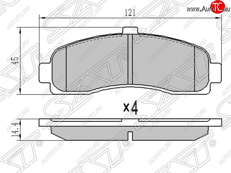 789 р. Колодки тормозные SAT (передние) Nissan Micra K11 5 дв. дорестайлинг (1992-2000)  с доставкой в г. Владивосток