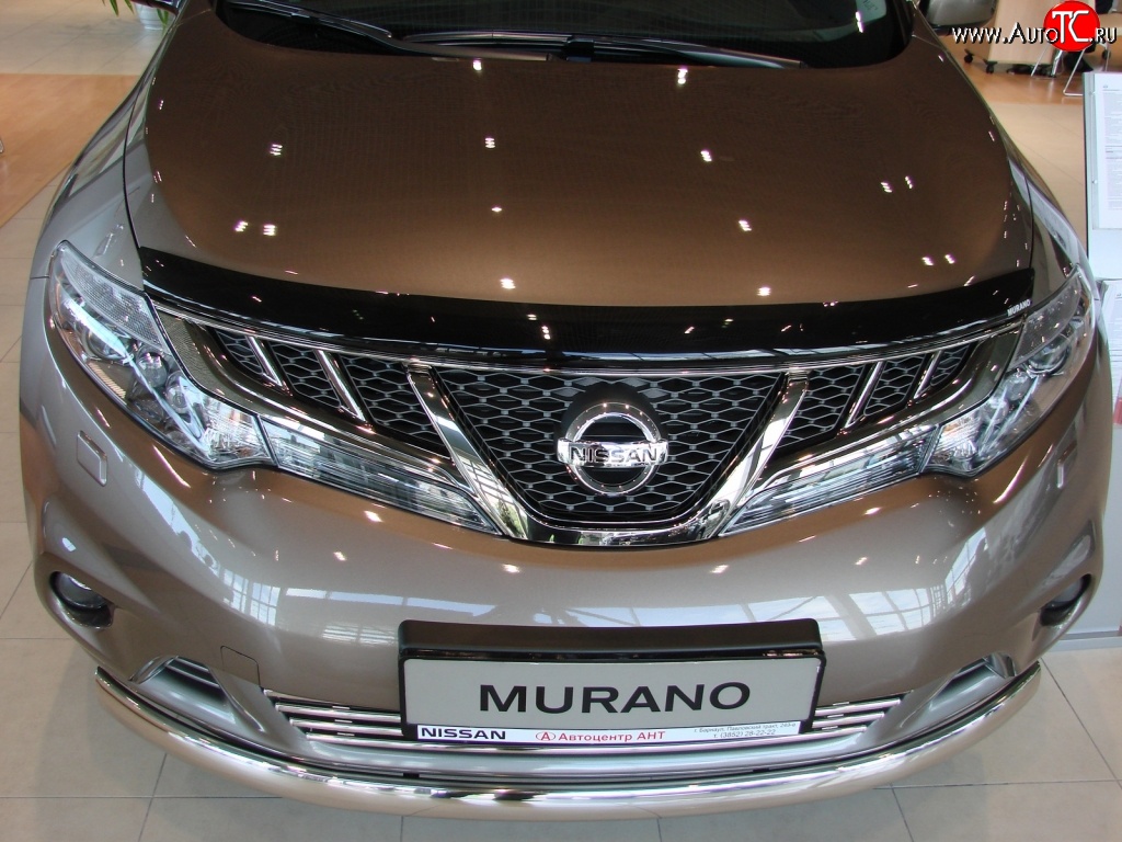 2 879 р. Дефлектор капота NovLine Nissan Murano 2 Z51 дорестайлинг (2008-2011)  с доставкой в г. Владивосток