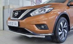 16 899 р. Защита переднего бампера (Ø42 мм, нержавейка) SLITKOFF Nissan Murano 3 Z52 дорестайлинг (2015-2022)  с доставкой в г. Владивосток. Увеличить фотографию 4