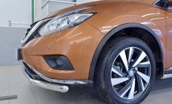 18 699 р. Защита переднего бампера (Ø63 мм, нержавейка) SLITKOFF  Nissan Murano  3 Z52 (2015-2022) дорестайлинг  с доставкой в г. Владивосток. Увеличить фотографию 3