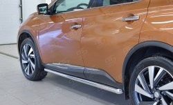 19 999 р. Защита порогов из круглой трубы диаметром 63 мм SLITKOFF  Nissan Murano  3 Z52 (2015-2025) дорестайлинг, рестайлинг  с доставкой в г. Владивосток. Увеличить фотографию 3