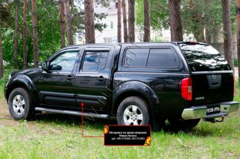 7 949 р. Молдинги дверей RA (широкие, комплект) Nissan Navara 2 D40 дорестайлинг (2004-2010) (Поверхность глянец (под покраску), Неокрашенные)  с доставкой в г. Владивосток. Увеличить фотографию 2