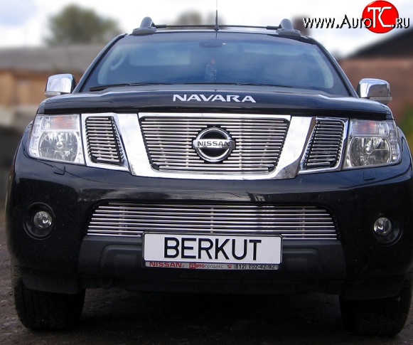 6 799 р. Декоративная вставка решетки радиатора (рестайлинг) Berkut Nissan Navara 2 D40 дорестайлинг (2004-2010)  с доставкой в г. Владивосток