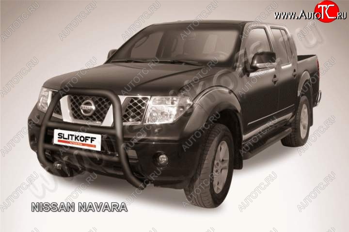 29 999 р. Кенгурятник d76 высокий  Nissan Navara  2 D40 (2004-2010) дорестайлинг (Цвет: серебристый)  с доставкой в г. Владивосток