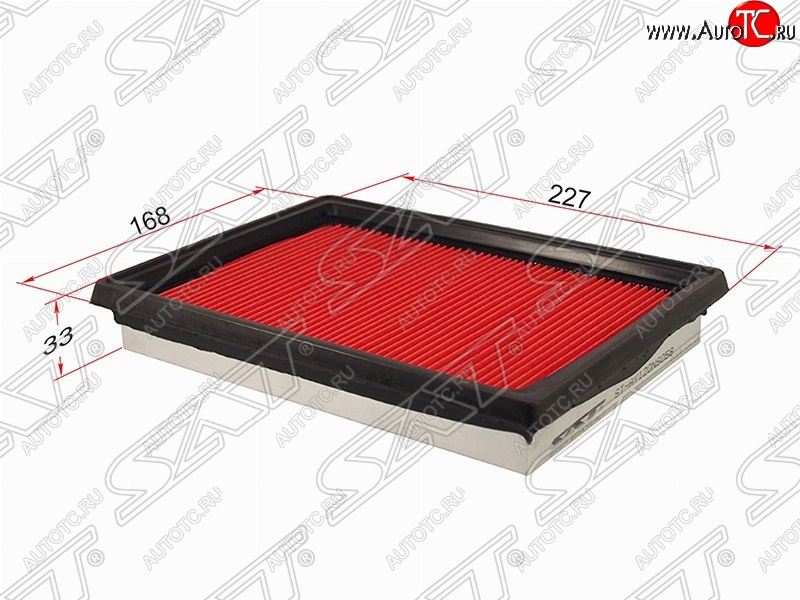 247 р. Фильтр воздушный двигателя SAT (227х168х33 mm)  Nissan Note  2 (2012-2020) E12 дорестайлинг, E12 рестайлинг  с доставкой в г. Владивосток