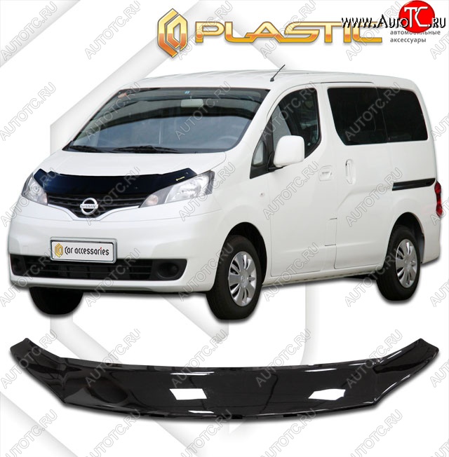 1 999 р. Дефлектор капота CA-Plastik  Nissan NV200  Euro (2009-2024) (Classic черный, Без надписи)  с доставкой в г. Владивосток