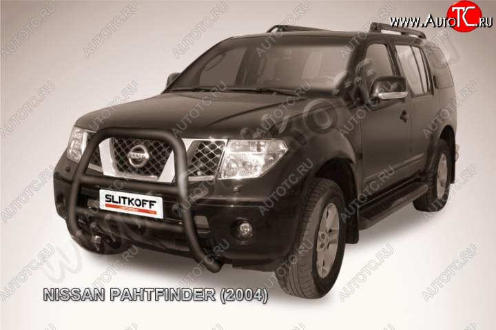 29 999 р. Кенгурятник d76 высокий Nissan Pathfinder R51 дорестайлинг (2004-2007) (Цвет: серебристый)  с доставкой в г. Владивосток