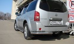 Защита заднего бампера углы d63 мм Металл Дизайн Nissan Pathfinder R51 дорестайлинг (2004-2007) ()