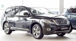 1 149 р. Зимняя заглушка решетки переднего бампера РА Nissan Pathfinder R52 дорестайлинг (2012-2017)  с доставкой в г. Владивосток. Увеличить фотографию 2