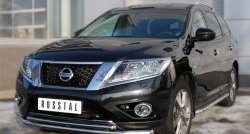 26 999 р. Широкая защита порогов SLITKOFF  Nissan Pathfinder  R52 (2012-2017) дорестайлинг  с доставкой в г. Владивосток. Увеличить фотографию 4