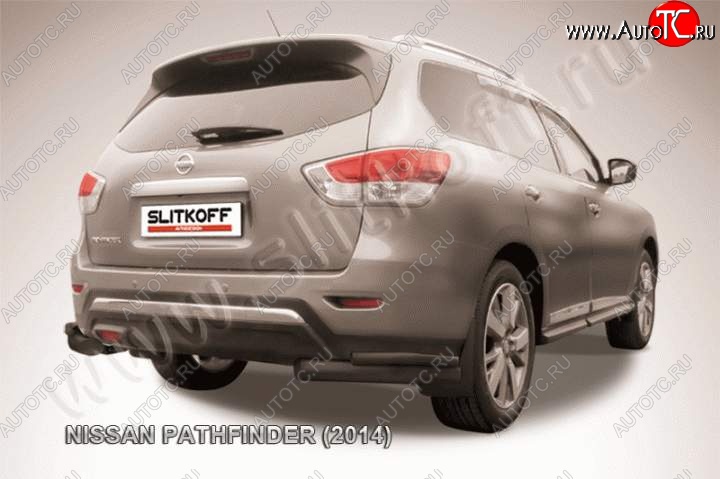 12 399 р. Уголки d76+d42 двойные  Nissan Pathfinder  R52 (2012-2017) дорестайлинг (Цвет: серебристый)  с доставкой в г. Владивосток